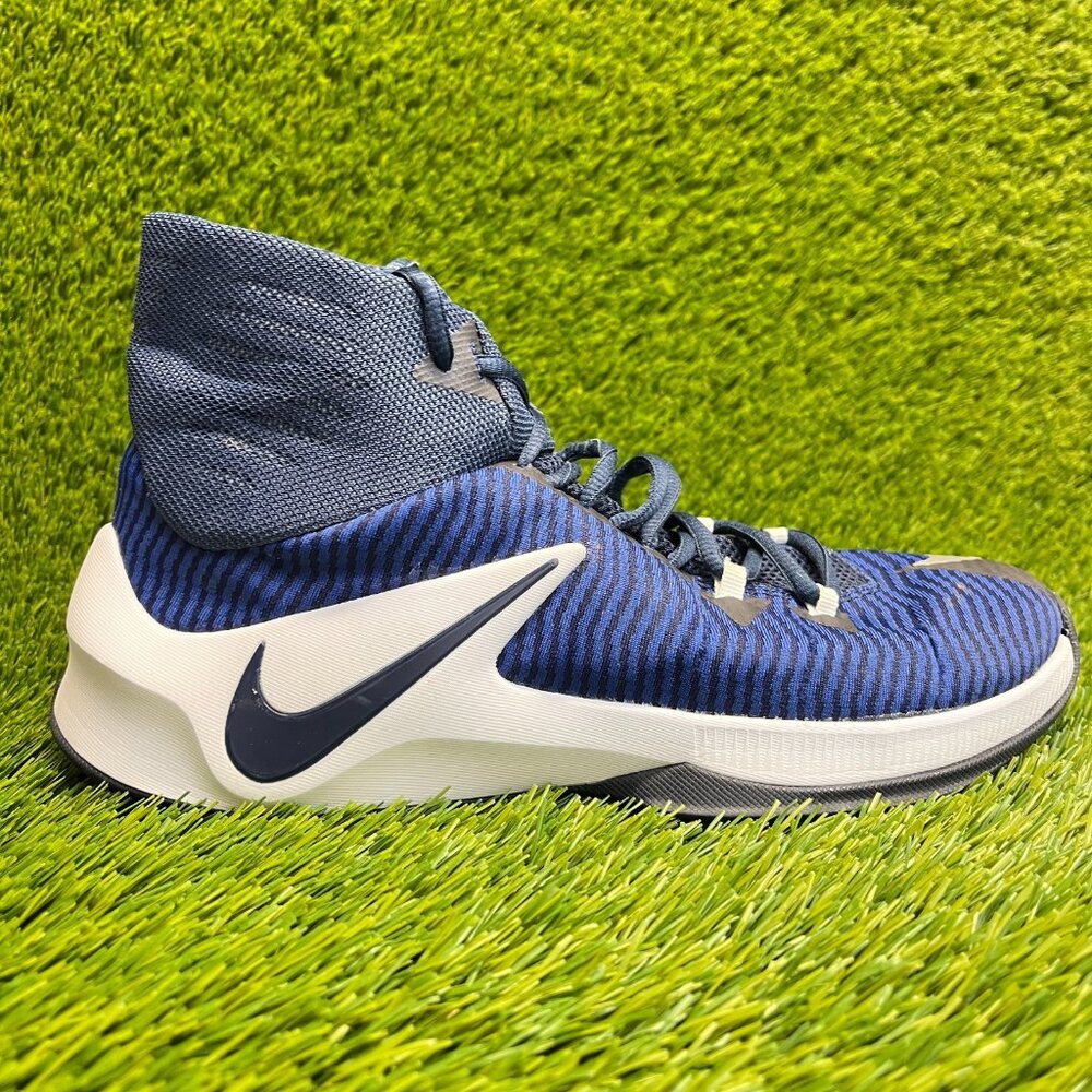 Nike Zoom Clear Out Mens Size 8 Blue‎ White Athletic Basketball Shoes Sneakers